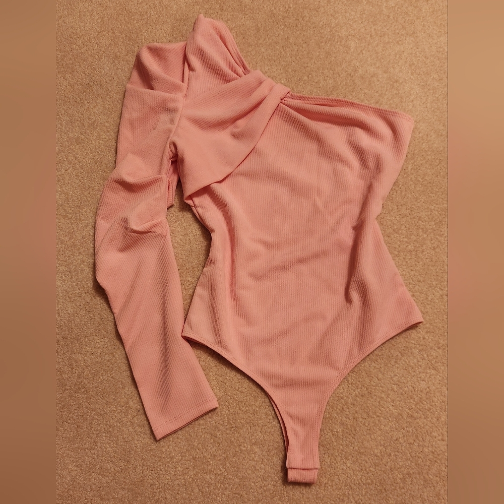 Pink One Shoulder Top